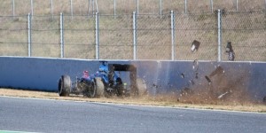 El accidente de Fernando Alonso. Foto: F1 update.