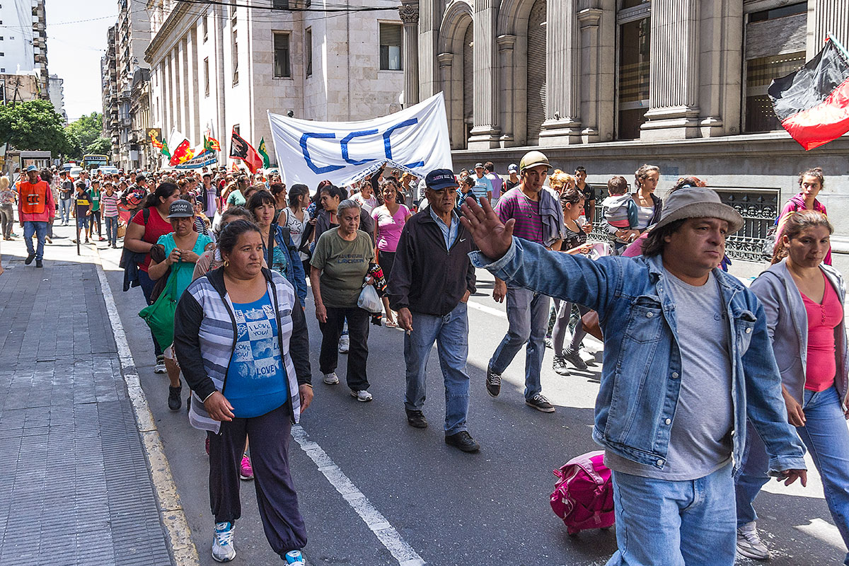 Movilización de la CCC frente a la Municipalidad