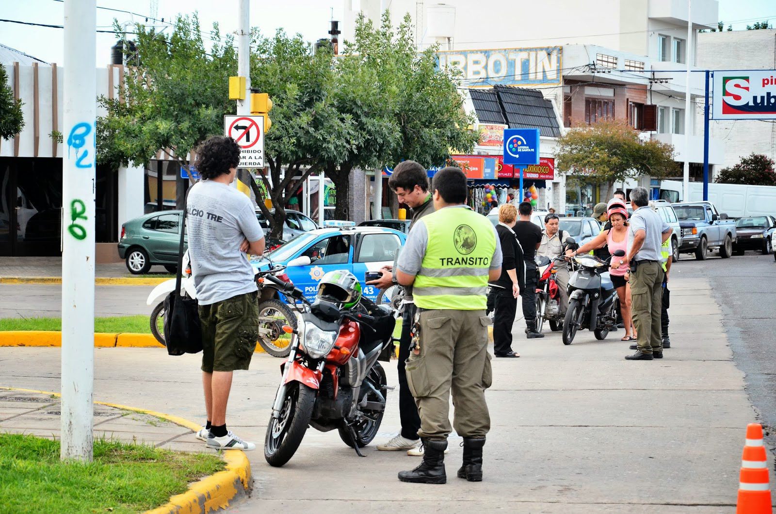 Se realizó importante operativo de control de tránsito en el microcentro de la ciudad