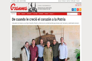 Tapa del Granma órgano oficial del PC de Cuba