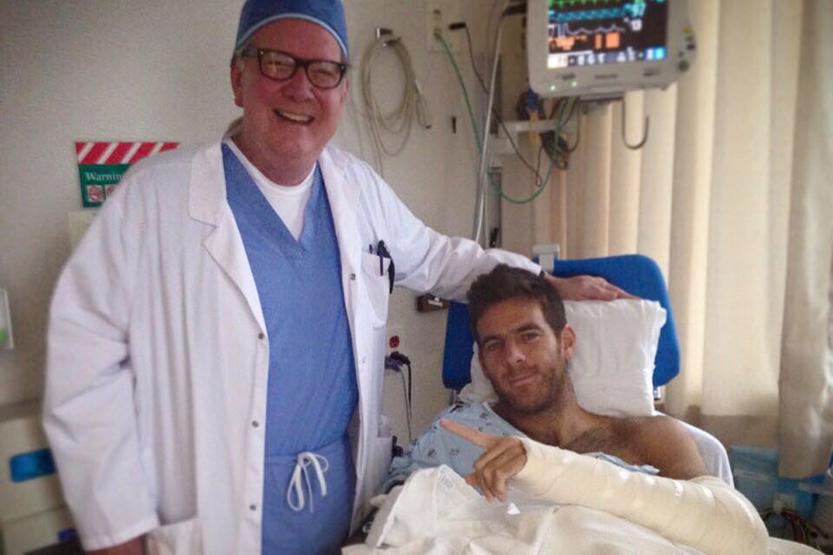 Tenis: Del Potro pasó otra vez por el quirófano