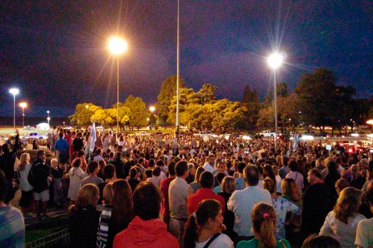 Los rosarinos pidieron justicia en el Monumento