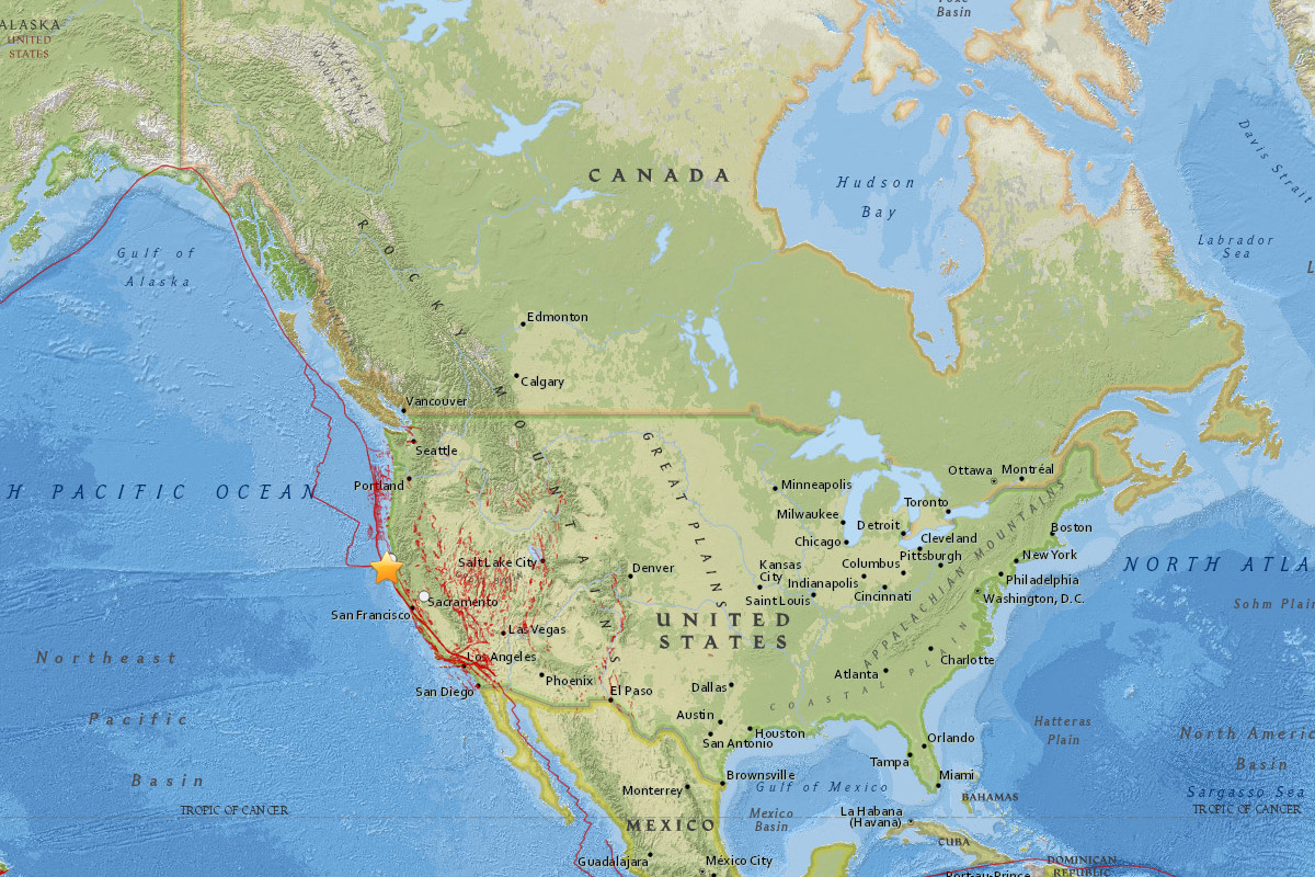 Un sismo de magnitud 5.7 se produjo en el estado de California