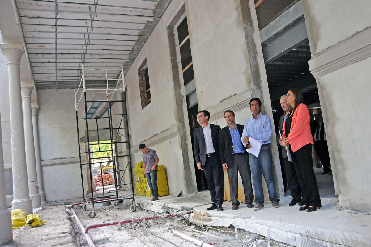 Fein y Lamberto supervisaron obras en el ex Batallón 121