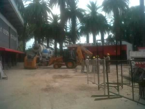 Estado de las obras a fines de enero. Foto: el rojinegro tv.