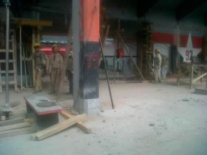 Estado de las obras a fines de enero. Foto: el rojinegro tv
