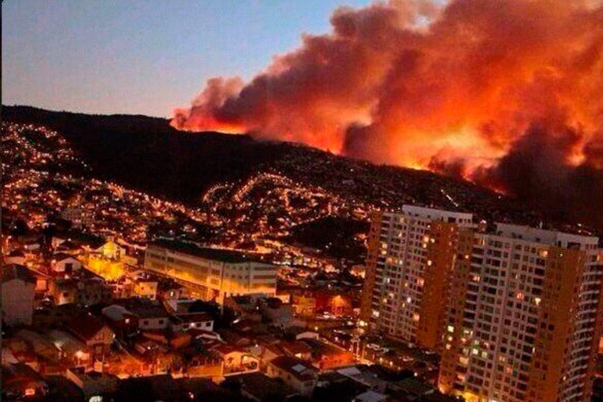 Chile: aún hay 43 incendios activos y sin control
