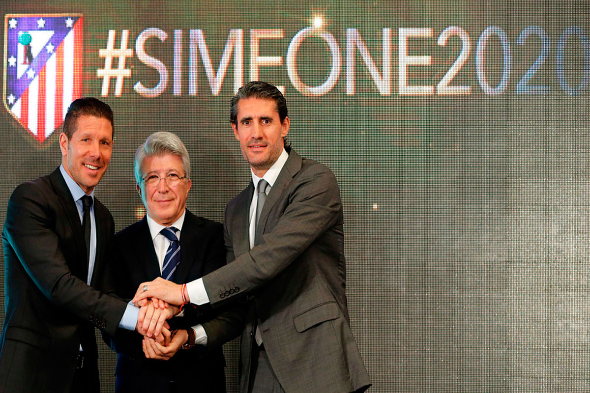 El Cholo Simeone renueva con Atlético de Madrid hasta 2020