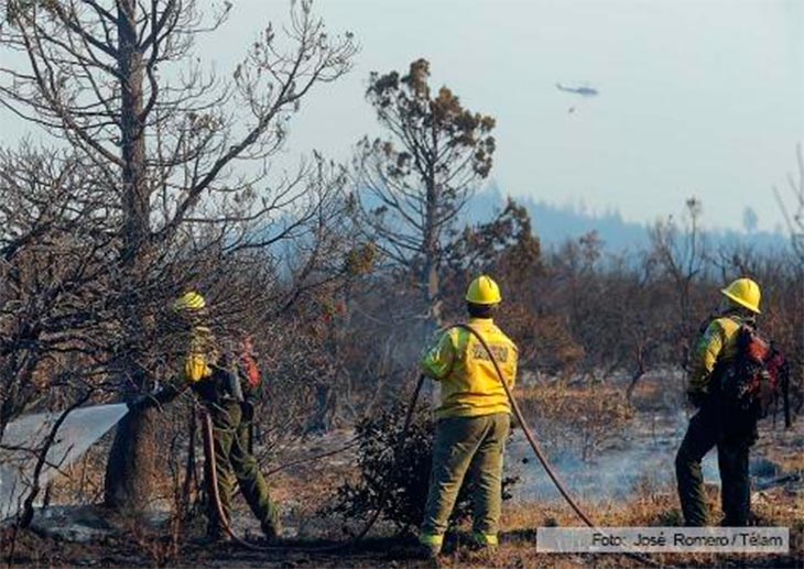 Confirman que está controlado el incendio en Cholila