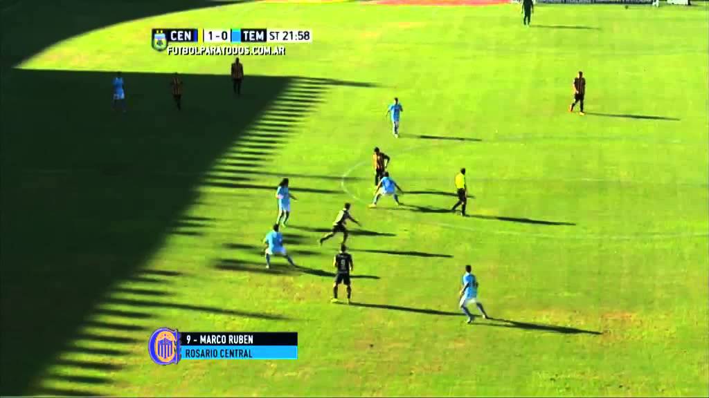 Con un gol de Marco Ruben, Central logró el quinto triunfo consecutivo