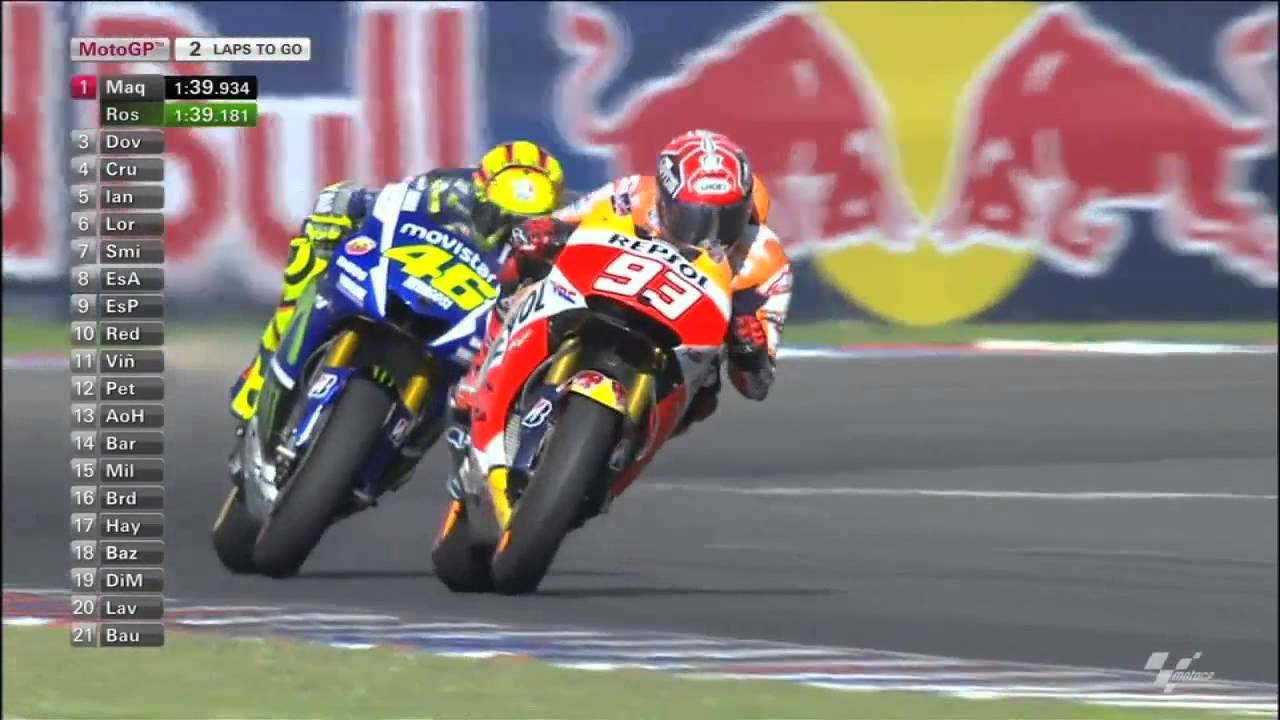 Increíble final del Moto GP entre Rossi y Márquez
