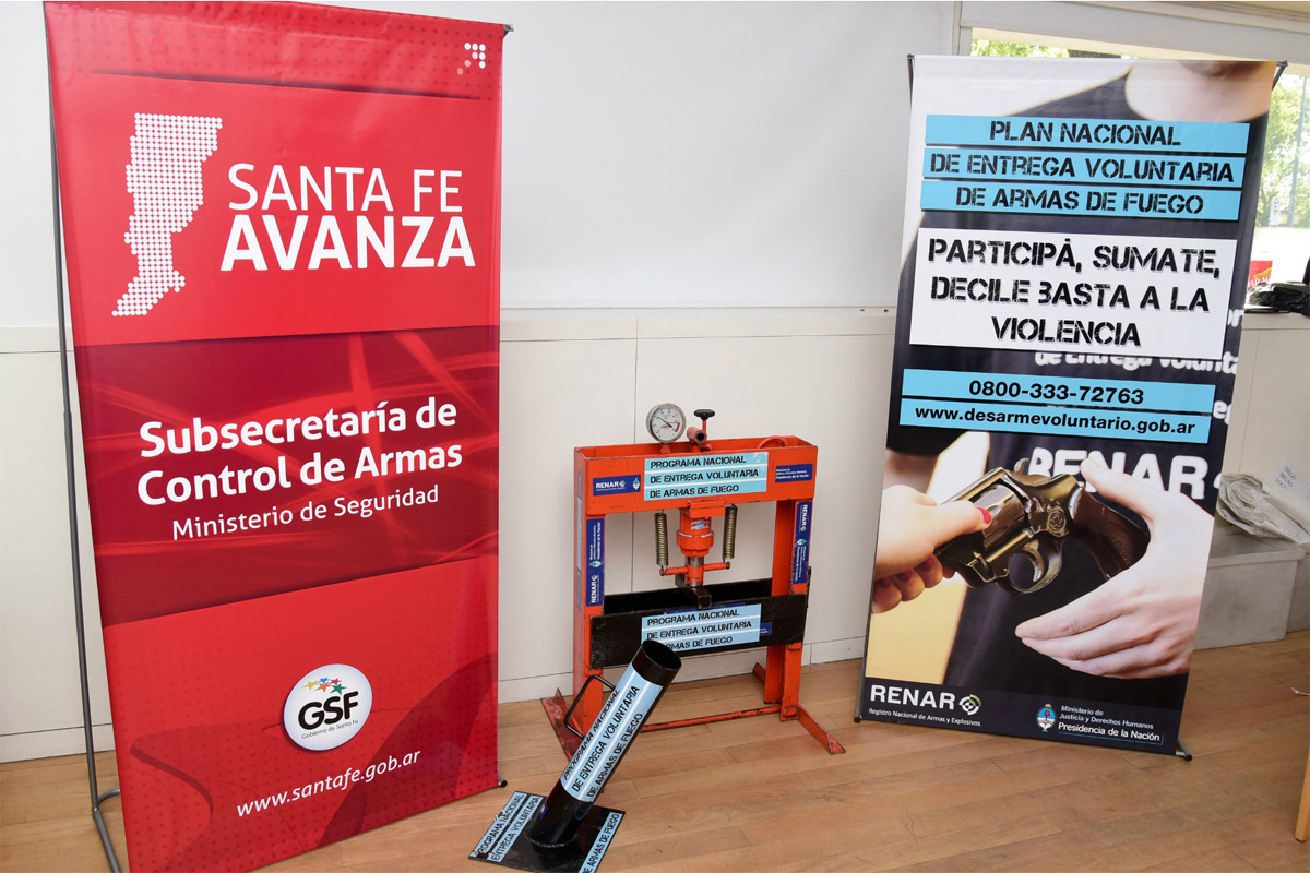 Continúa la campaña de desarme voluntario en Rosario