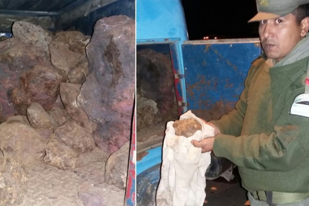 Gendarmería frustró el robo de 1.500 kilos de meteoritos