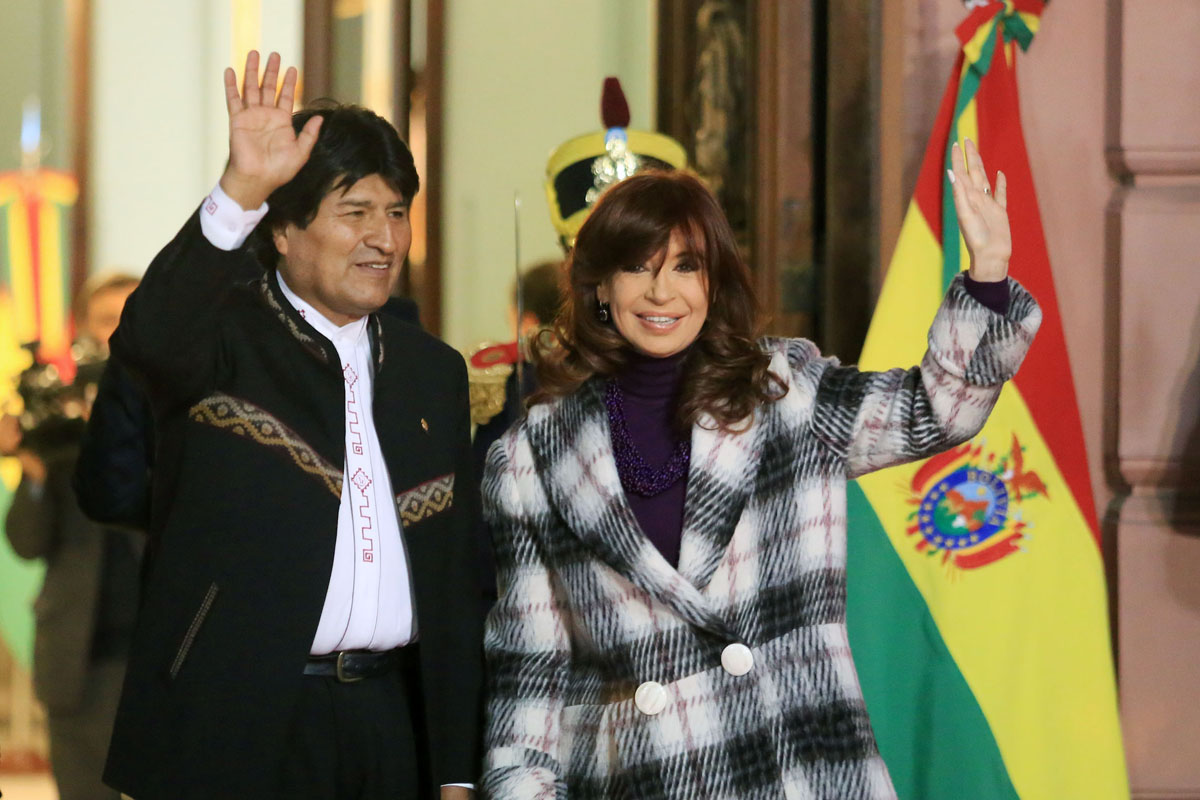 Cristina y Evo inauguraron el monumento de Juana Azurduy