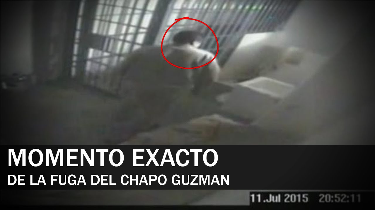 Imágenes del momento exacto de la fuga del Chapo Guzmán