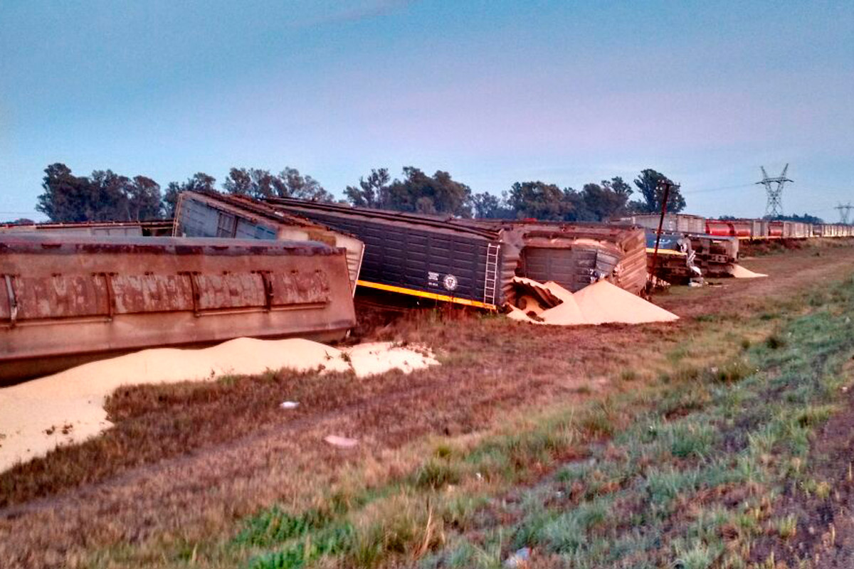 Descarriló un tren y generó un gran susto en Ibarlucea