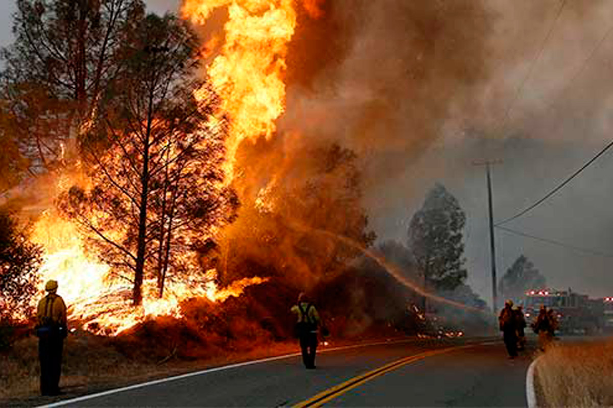 Más de 20 incendios y sequía récord en California