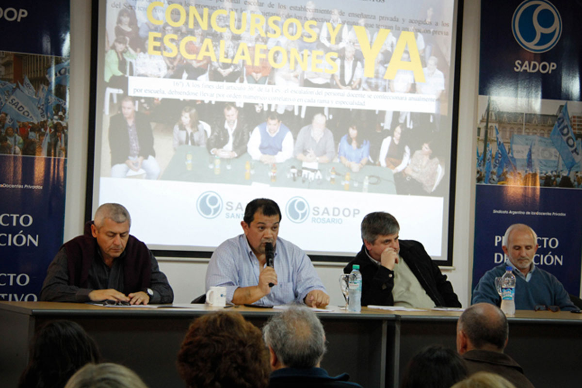 Sadop reclama concursos docentes y escalafones