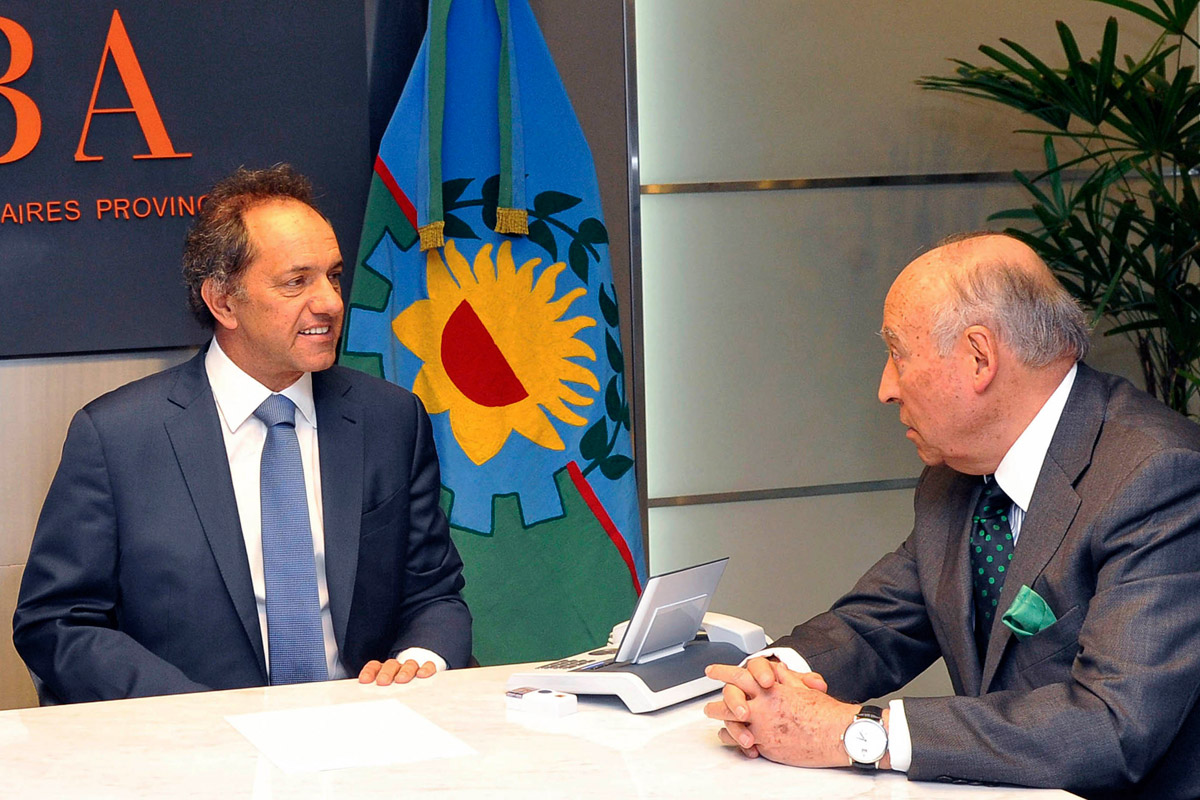 Scioli se reunió con el titular del Banco de Desarrollo