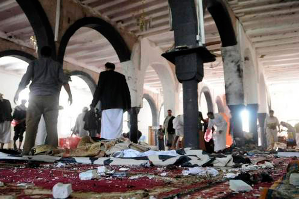 Atentado contra mezquita en Yemen deja 25 muertos