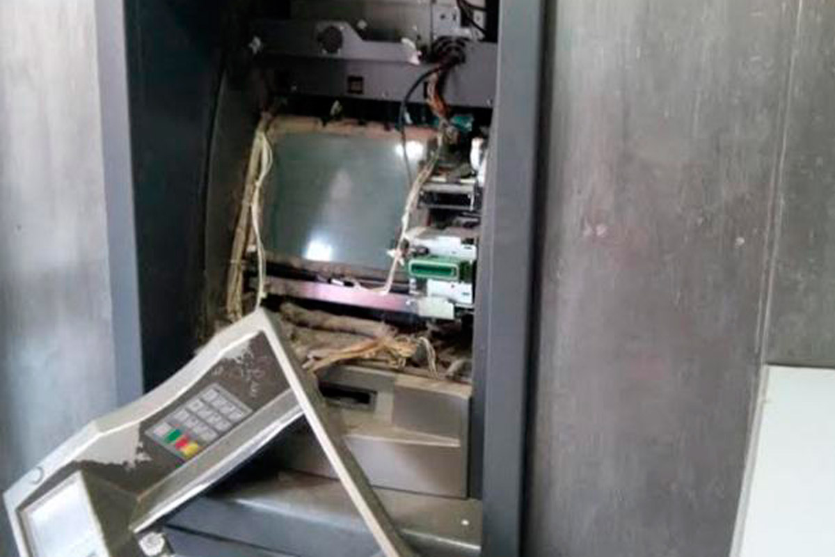 Otro cajero automático fue blanco de intento de robo