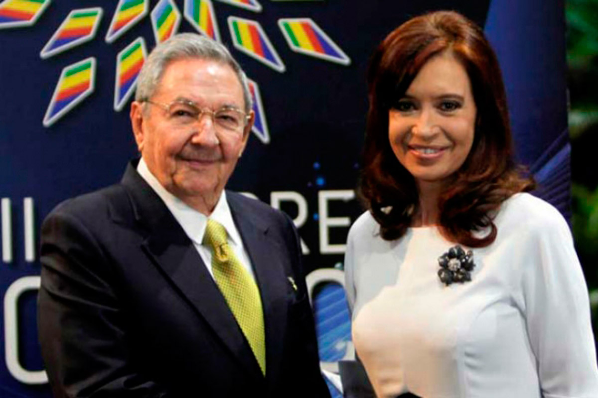 Cristina se reunió con Castro, antes de la cena de honor