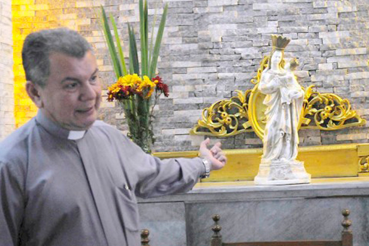 Rompieron el vidrio que protege la Virgen de la Rocca