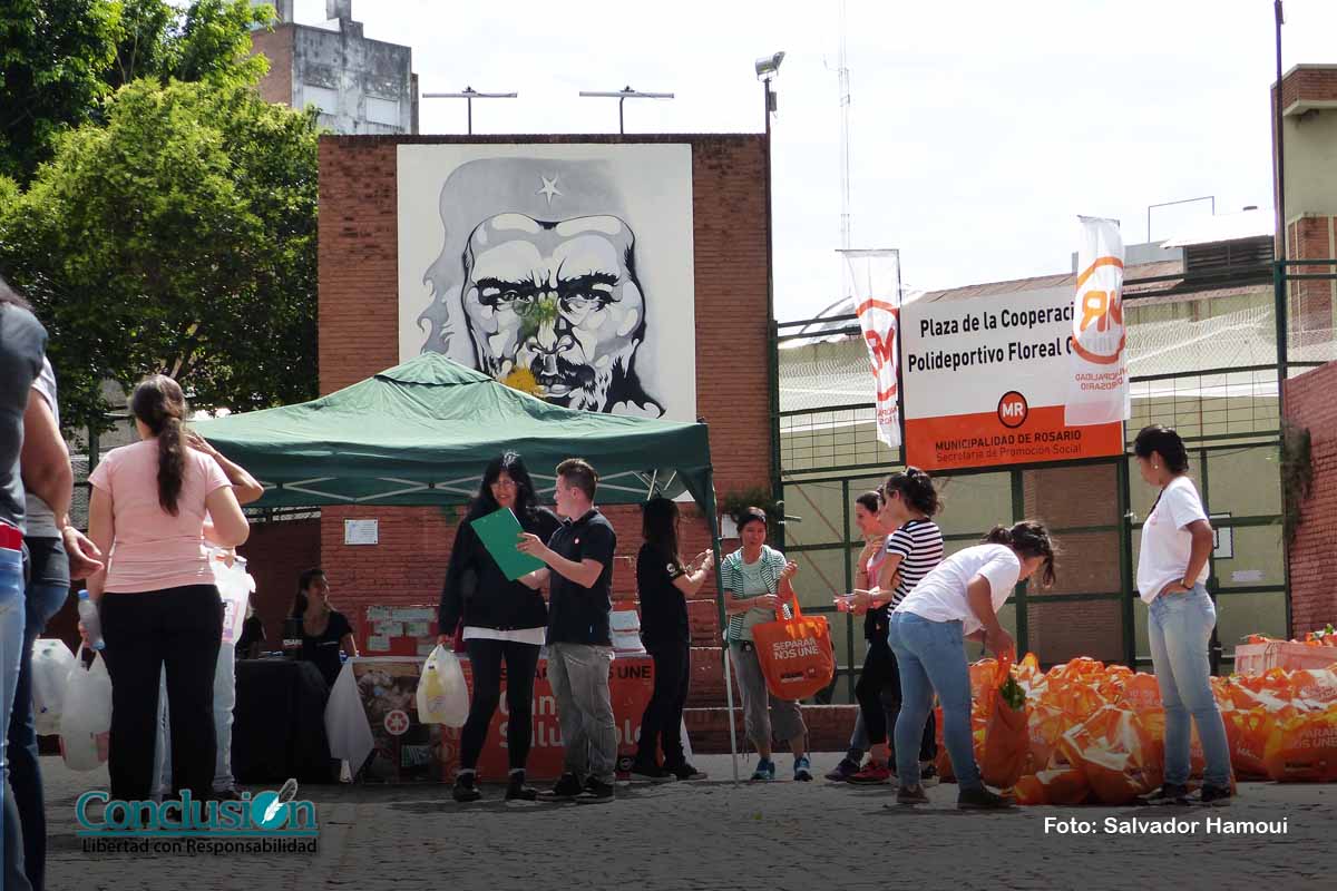 Canje de residuos reciclables por verduras