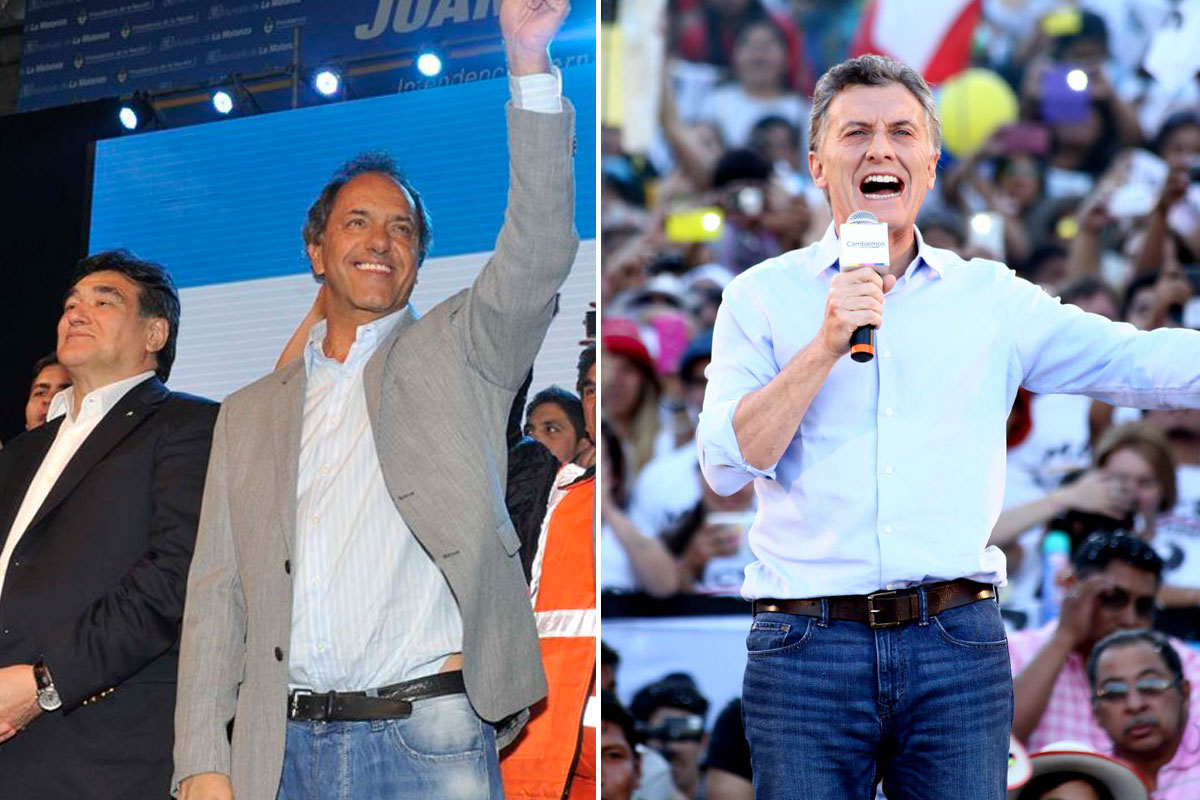 Scioli y Macri cerraron sus campañas rumbo al balotaje