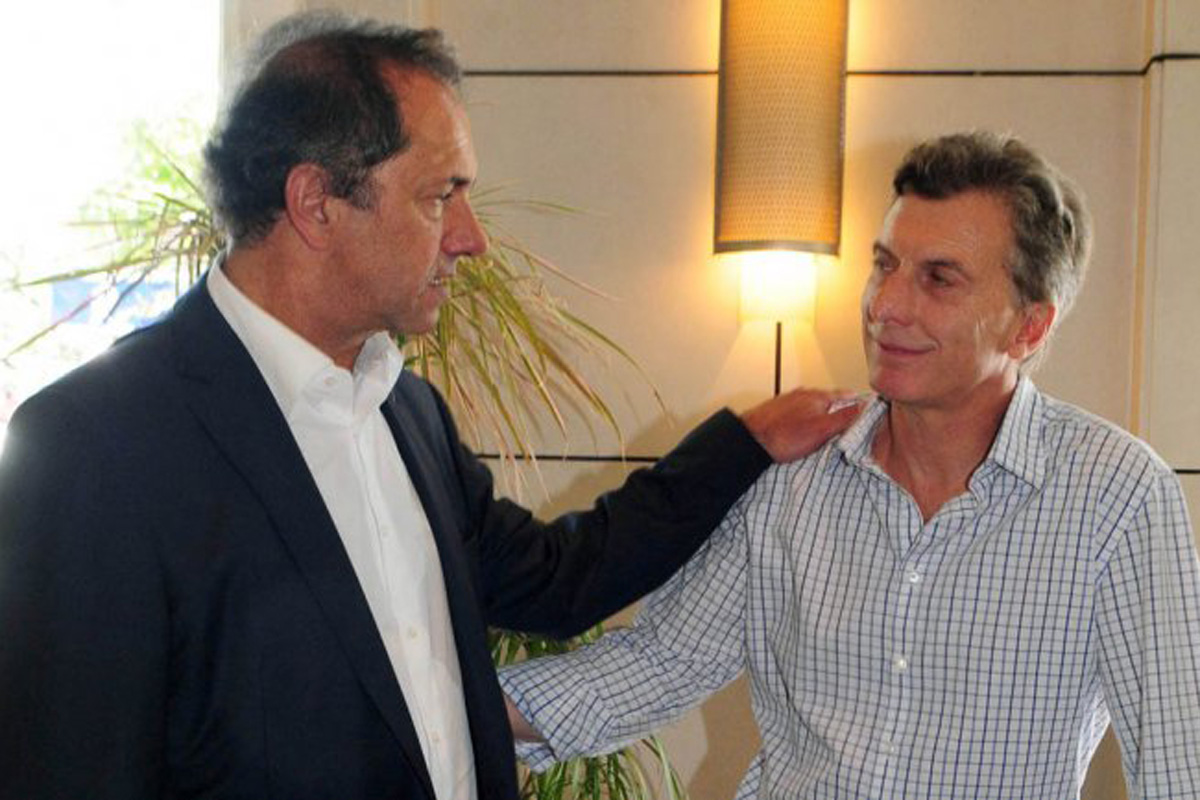 El presidente Mauricio Macri está reunido con Daniel Scioli