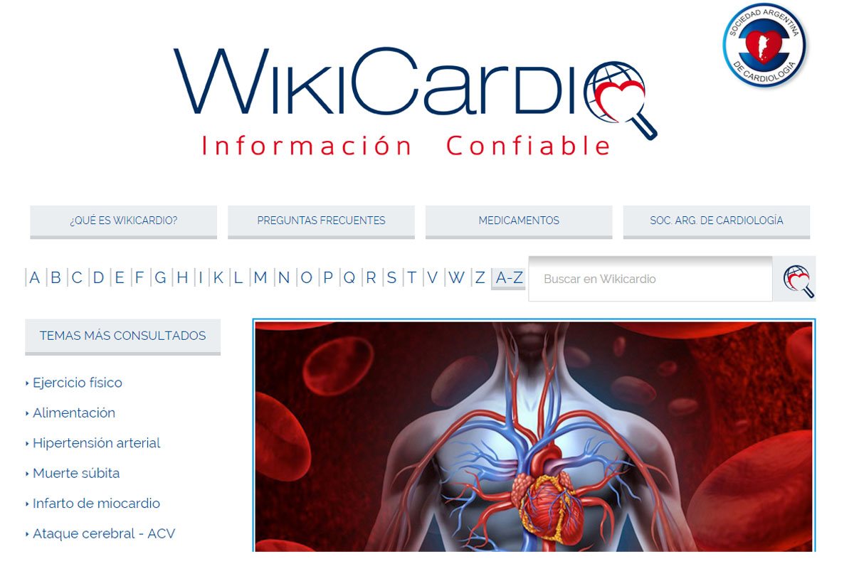 WikiCardio: un sitio web sobre temas cardiológicos