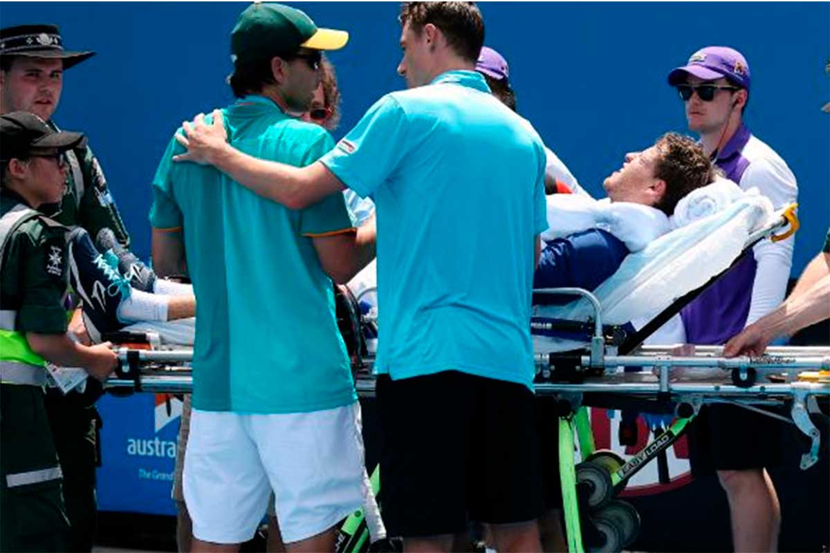 Schwartzman se retiró acalambrado en Australia