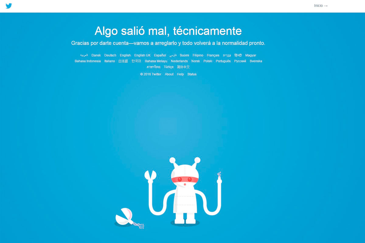 La red social Twitter tuvo problemas a nivel mundial