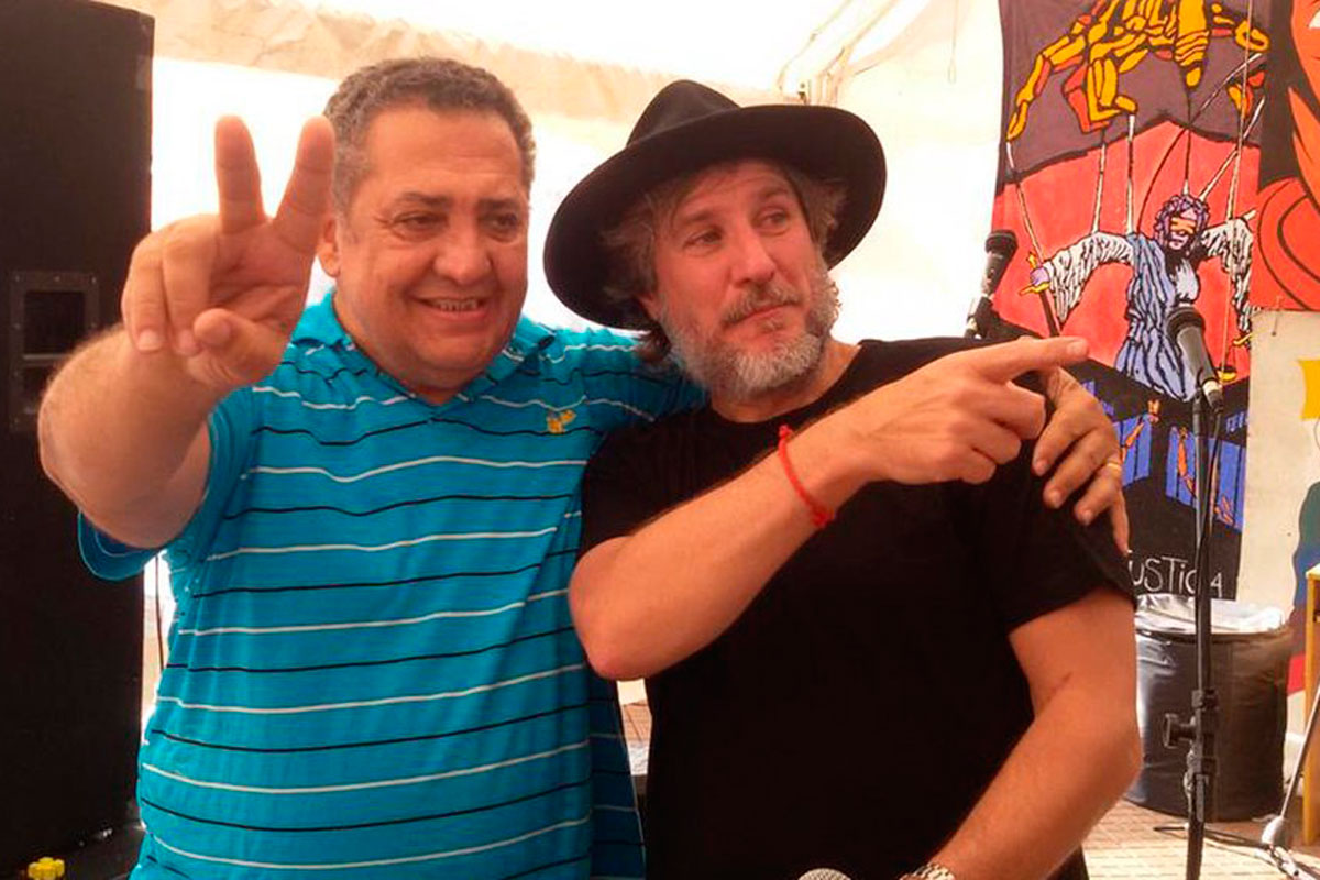 Boudou visitó un campamento que reclama liberación de Sala