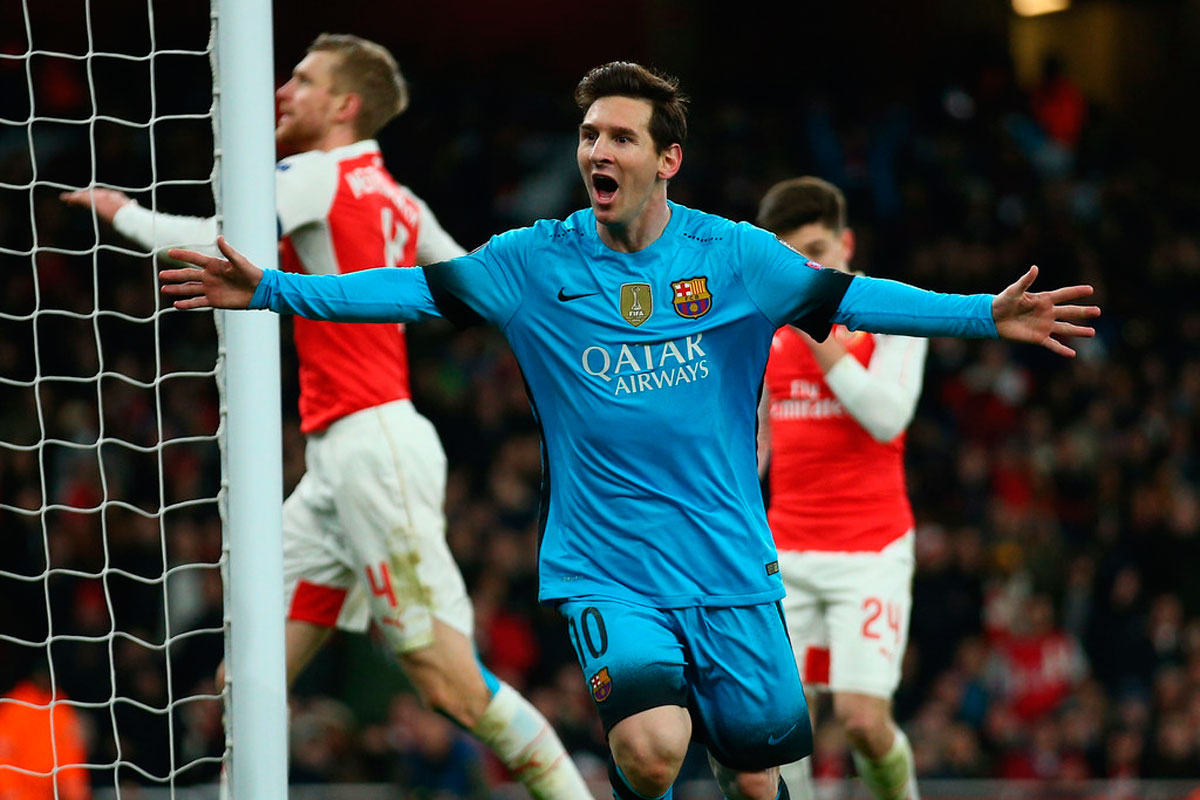 Con dos goles de Messi, Barcelona venció a Arsenal