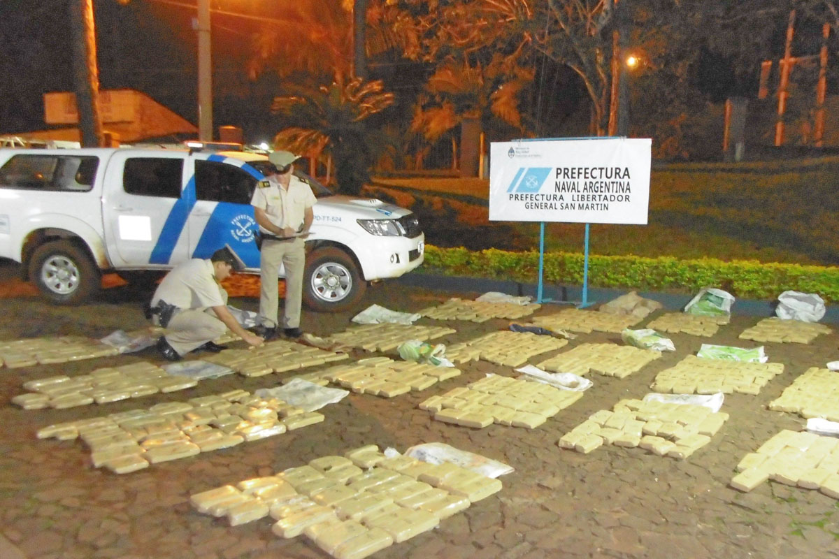 Prefectura secuestró más de 140 kilos de marihuana
