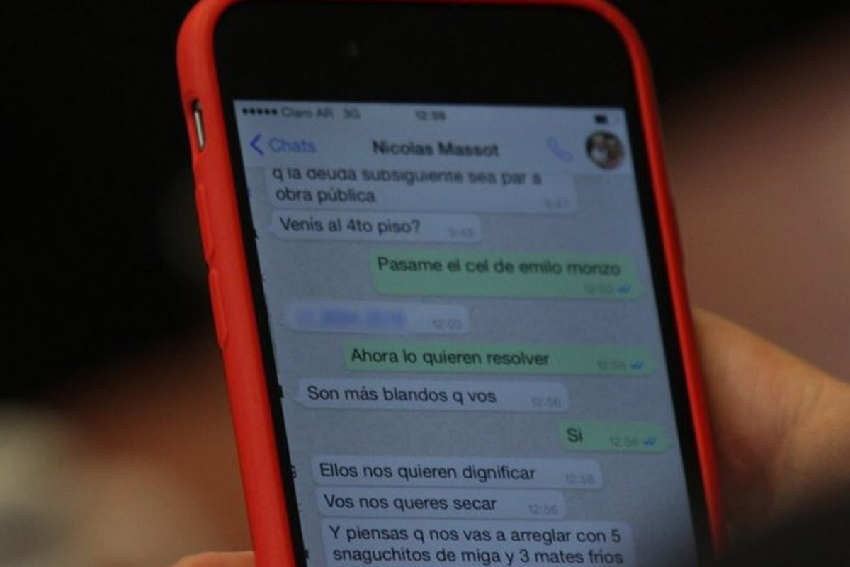 Se viralizó conversación de WhatsApp entre Bossio y Massot