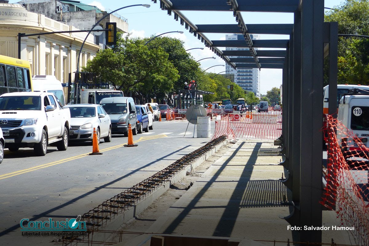 Las obras del Movibus en avenida Alberdi