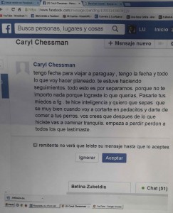 mensaje facebook
