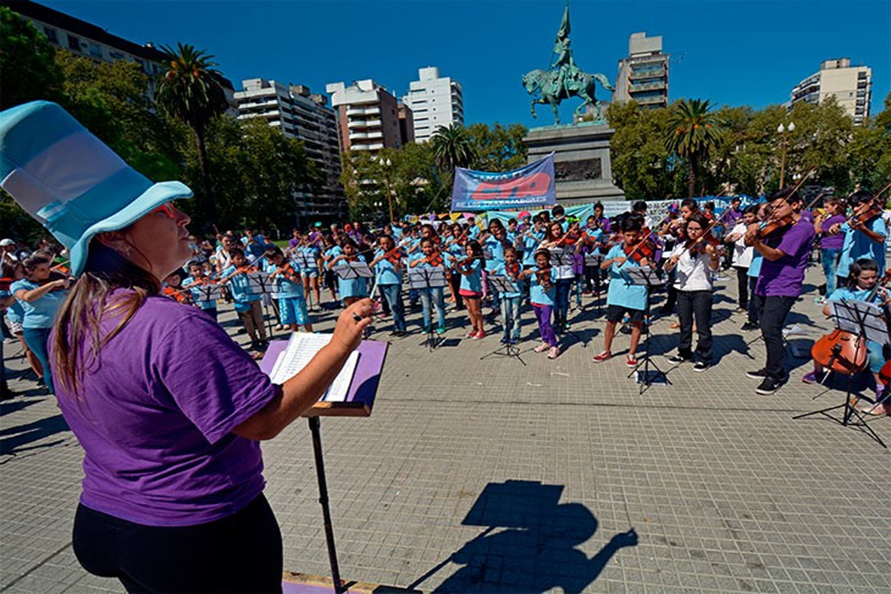 Orquestas infanto juveniles se hicieron escuchar en la Plaza