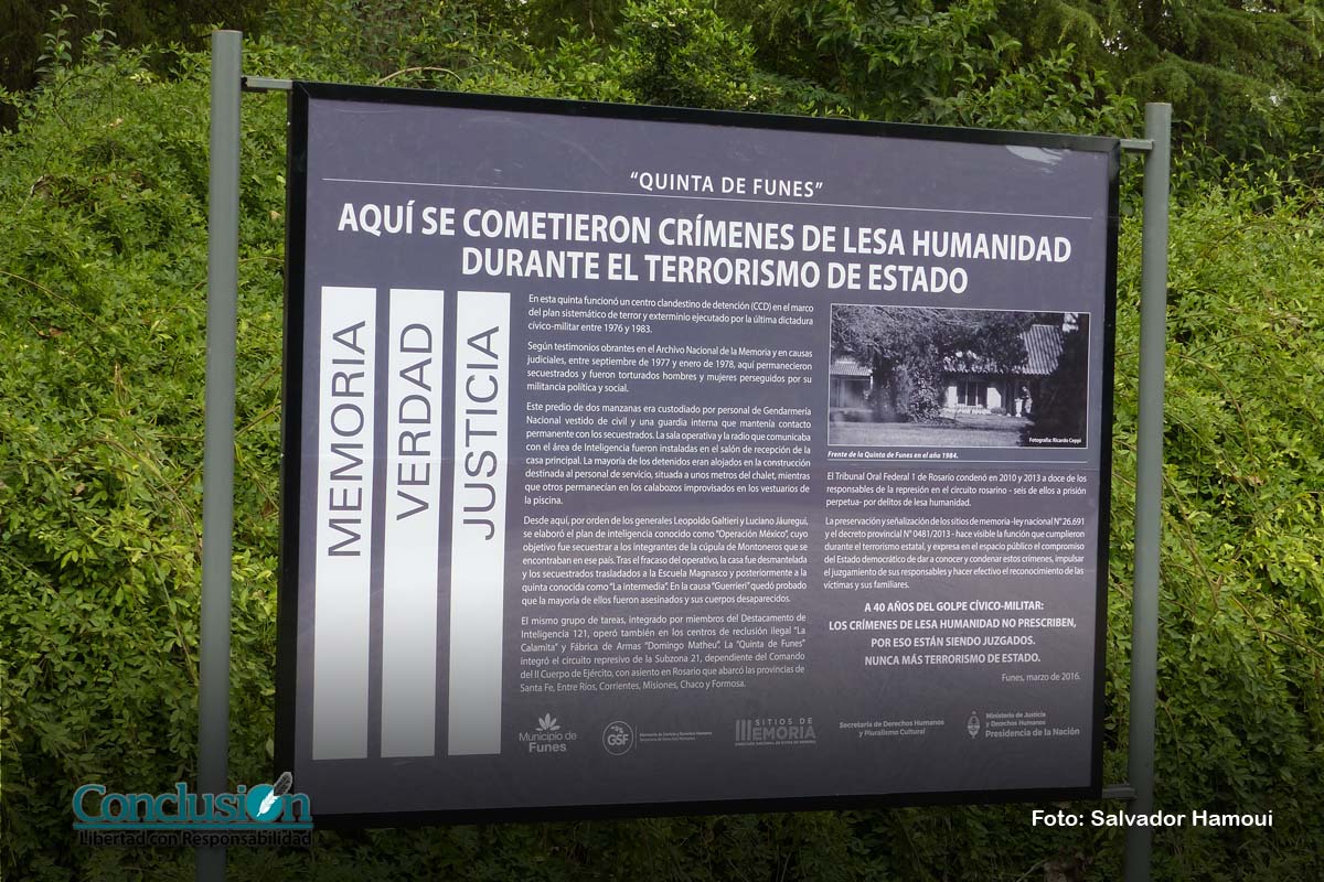 Señalizaron el ex centro clandestino “Quinta de Funes”