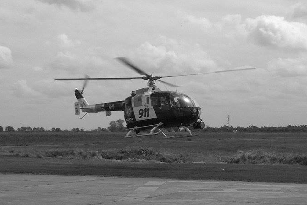 Gran susto con un helicóptero de la Policía de Santa Fe