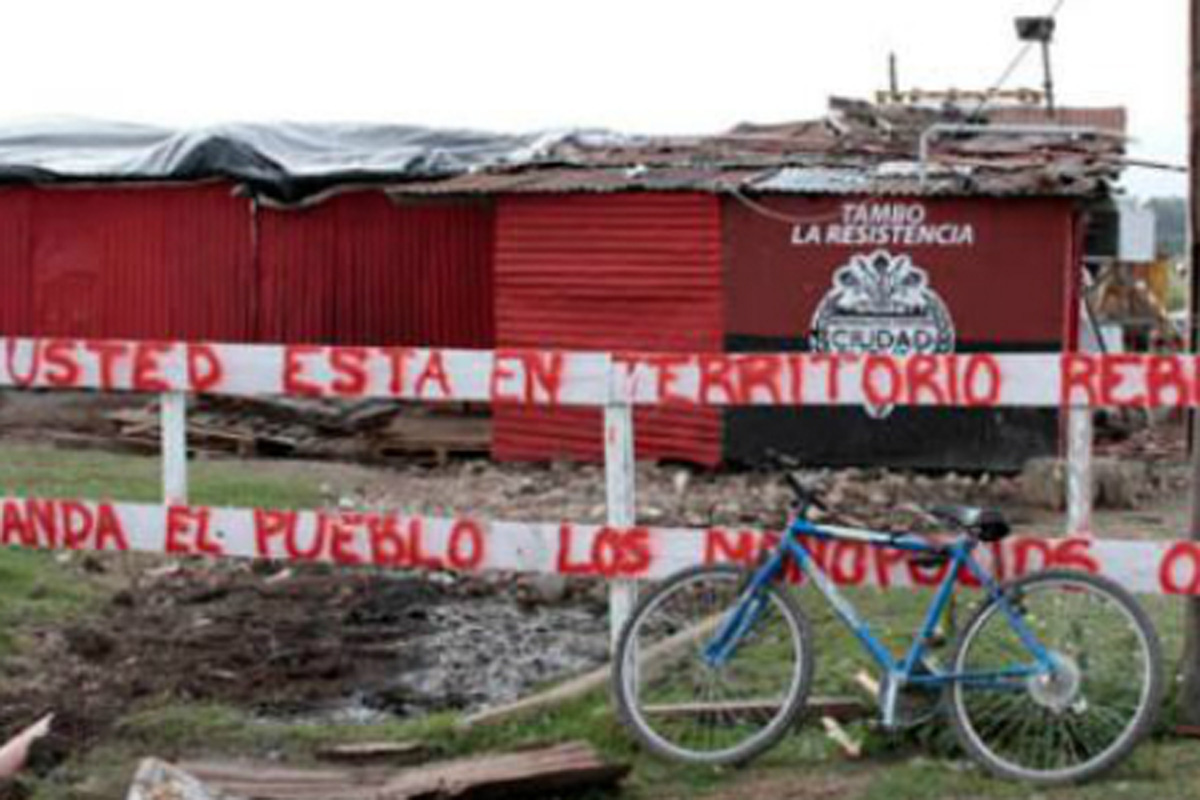 Suspendieron el desalojo del tambo La Resistencia