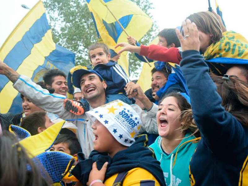 Los hinchas canallas mostraron su apoyo desde Arroyo Seco