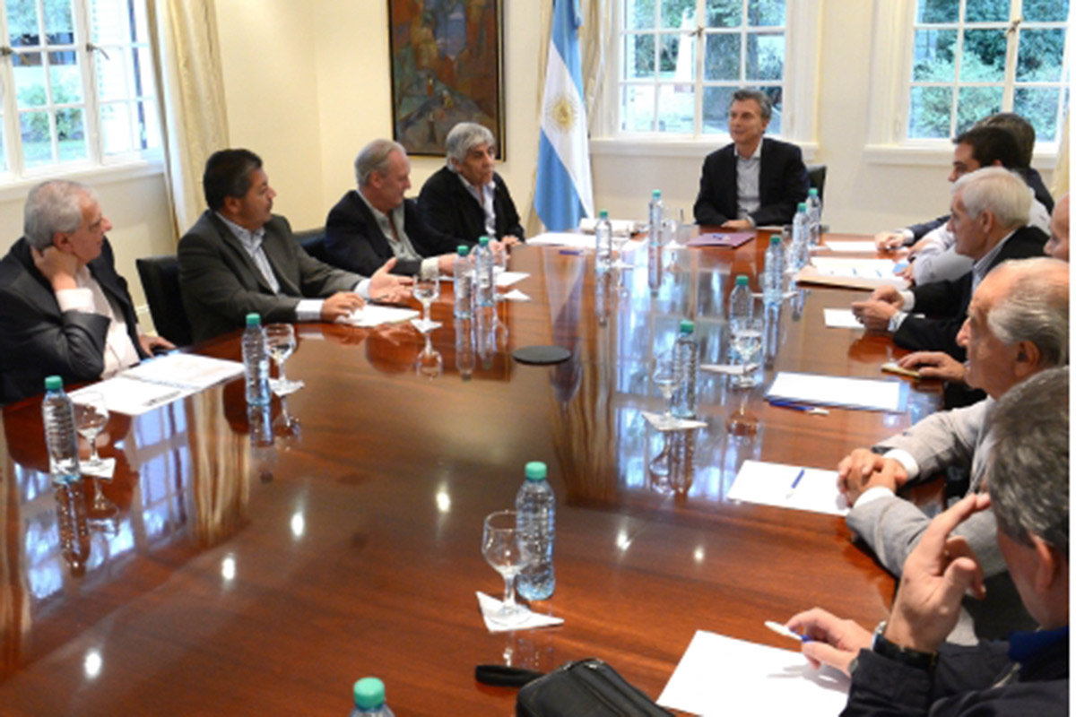 Macri se reunió en Olivos con los tres líderes de las CGT