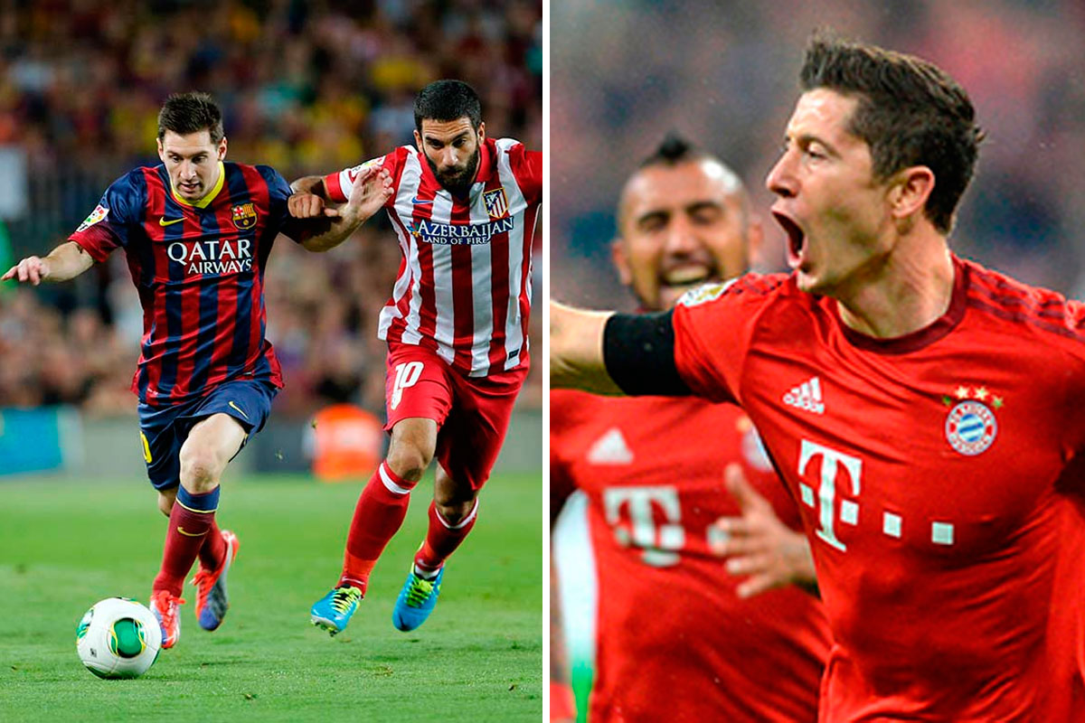 Barcelona-Atlético y Bayern-Benfica colorean la tarde
