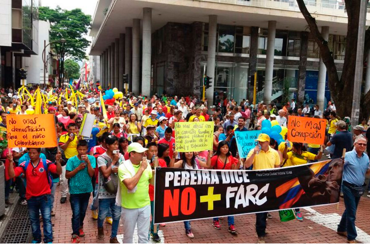 En Colombia se movilizaron contra el gobierno de Santos