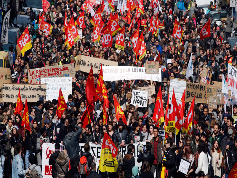 Nuevas manifestaciones en Francia de estudiantes y trabajadores