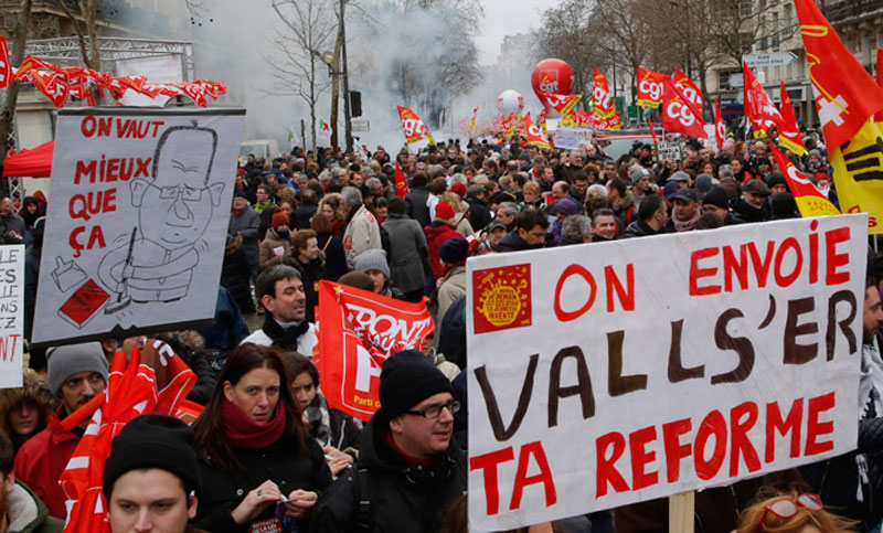 Los gremios le dicen no a la precarización en Francia