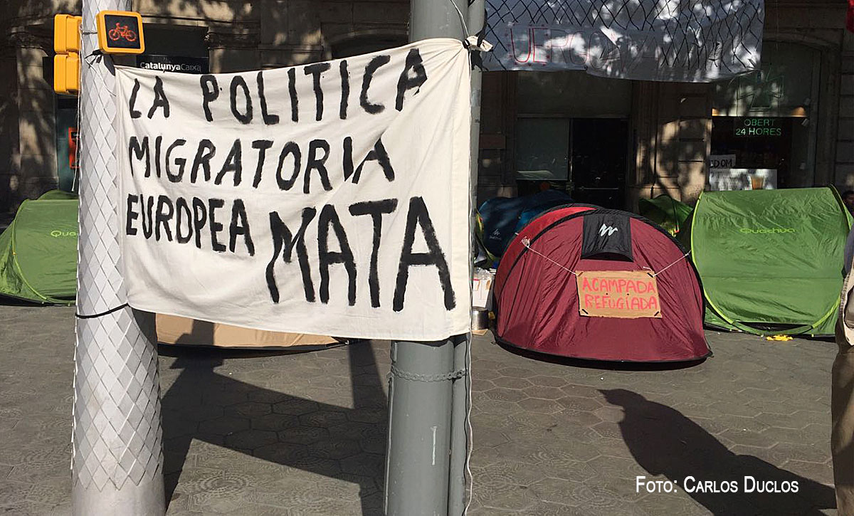 La política migratoria europea en las calles de Barcelona